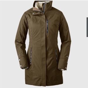 Eddie Bauer Eastside 3 in 1 Trench Coat in Hunter Green